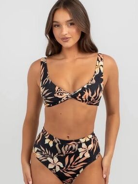 Billabong Women's Coral Gardeners High Waisted Retro Bikini Bottom | Size L